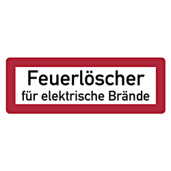 Feuerwehrzeichen Feuerlöscher für elektrische Brände DIN 4066