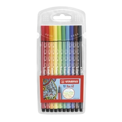 Premium-Filzstift - STABILO Pen 68 - 10er Pack - mit 10 verschiedenen Farben