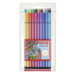 Stabilo® Fasermaler Pen 68 - Etui, 20 Farben