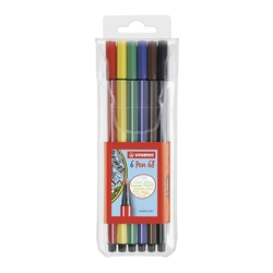 Stabilo® Fasermaler Pen 68 - Etui, 6 Farben 6806/PL