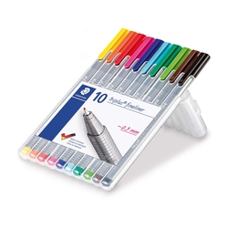 Staedtler® Feinschreiber triplus® - 0,3 mm, Aufstellbox, 10 Farben