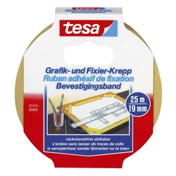 Tesa® Fixierband Grafik- und Fixier-Krepp, Papier, 25 m x 19 mm, beige