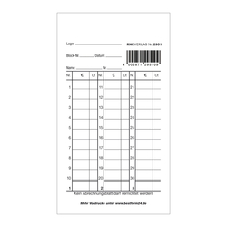 RNK Verlag Kassenabrechnung - Block, 50 Blatt, Maße (BxH): 85 x 150 mm