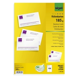 Sigel® Visitenkarten, microperforiert, 185 g/qm, hochweiß, 150 Stück