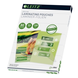 Leitz 33818 Folientasche 80 Micron für A4 100St