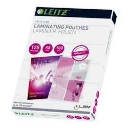 Leitz 33807 Folientasche 125 Micron für A5, 100 Stück