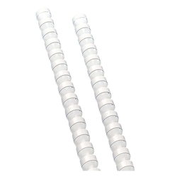 Q-Connect Plastik-Binderücken, 14 mm, für 105 Blatt, weiß, 100 Stück