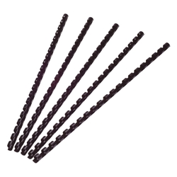 Q-Connect Plastik-Binderücken, 8 mm, für 45 Blatt, schwarz, 100 Stück