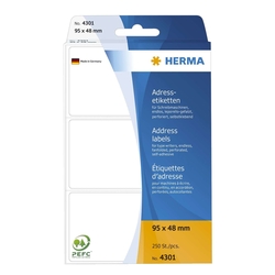 Herma 4301 Adress-Etiketten - 95 x 48 mm, selbstklebend, 250 Stück