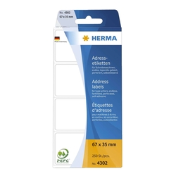 Herma 4302 Adress-Etiketten - 67 x 35 mm, selbstklebend, 250 Stück