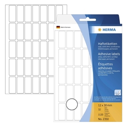 Herma 2350 Vielzwecketiketten weiß 12x30 mm Papier matt 1120 St.