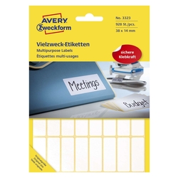 Avery Zweckform® 3323 Mini-Organisations-Etiketten, 38 x 14 mm, 29 Blatt/928 Etiketten, weiß