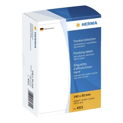 Herma 4321 Frankier-Etiketten - doppelt, 140x50 mm, 500 Stück