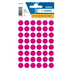 Herma 1856 Vielzwecketiketten pink Ø 12 mm rund Papier matt 240 St.