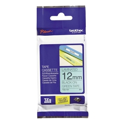 Brother® TZe-731 Schriftbandkassette - laminiert, 12 mm x 8 m, schwarz auf grün