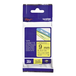 Brother® TZe-621 Schriftbandkassette - laminiert, 9 mm x 8 m, schwarz auf gelb