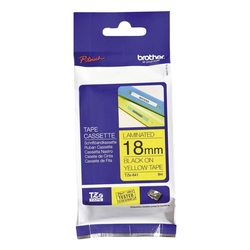 Brother® TZe-641Schriftbandkassette - laminiert, 18 mm x 8 m, schwarz auf gelb