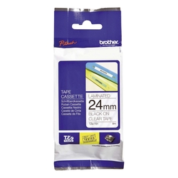 Brother® TZe-151 Schriftbandkassette - laminiert, 24 mm x 8 m, schwarz auf farblos