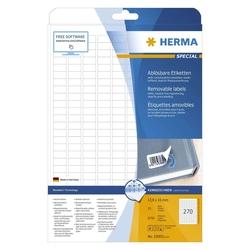 Herma 10000 Etiketten A4 weiß 17,8x10 mm Movables/ablösbar Papier matt 6750 St.