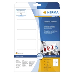 Herma 10010 Etiketten A4 weiß 88,9x46,6 mm Movables/ablösbar Papier matt 300 St.