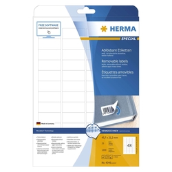 Herma 4346 Etiketten A4 weiß 45,7x21,2 mm Movables/ablösbar Papier matt 1200 St.