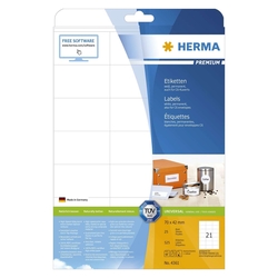 Herma 4361 Etiketten Premium A4, weiß 70x42 mm Papier matt 525 St.