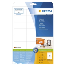 Herma 5053 Etiketten Premium A4, weiß 66x33,8 mm Papier matt 600 St.