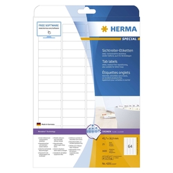 Herma 4201 Sichtreiteretiketten A4 weiß 45,7x16,9 mm Movables/ablösbar Papier matt 1600 St.