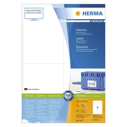 Herma 4627 Etiketten Premium A4, weiß 105x148 mm Papier matt 800 St.