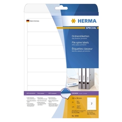 Herma 5090 Ordneretiketten A4 weiß 192x38 mm Papier matt blickdicht 175 St.