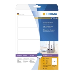 Herma 5123 Ordneretiketten A4 weiß 192x59 mm Papier matt blickdicht 100 St.