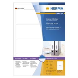 Herma 4284 Ordneretiketten A4 weiß 192x61 mm Papier matt blickdicht 400 St.