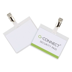 Q-Connect Namensschilder, mit Clip, geschlossen, 90 x 60 mm