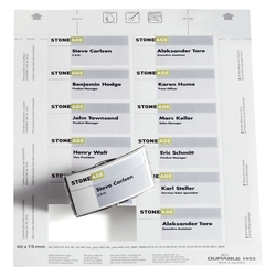 Durable BADGEMAKER®, Einsteckschilder 40 x 75 mm, weiß