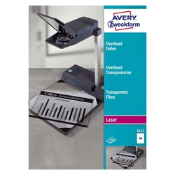 Avery Zweckform® 3552 Overhead-Folien - A4, spezialbeschichtet, Stärke 0,10 mm, 100 Blatt