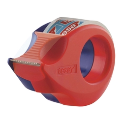 tesa® Mini Abroller, 10 m x 19 mm, rot-blau, inkl.  Rolle kristall-klar