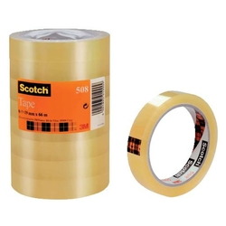 Scotch® Klebeband Transparent 508, PP, Bandgröße (L x B): 66 m x 19 mm, 8 Rollen