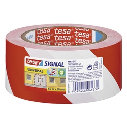 Tesa® Markierungsklebeband Universal - rot/weiß - 66 mm x 50 m