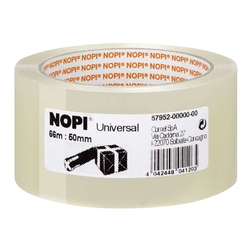 Nopi Verpackungsklebeband Universal, 50 mm x 66 m, transparent