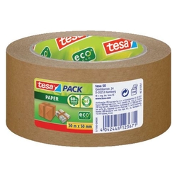 Tesa® Verpackungsklebeband tesapack® Paper EcoLogo, Papier, 50 m x 50 mm, braun