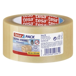 Tesa® Verpackungsklebeband tesapack® Ultra Strong, PVC, 66 m x 50 mm, transparent