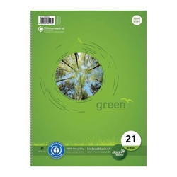 Ursus Green Collegeblock - A4, 80 Blatt, 70g/qm, 9 mm, liniert