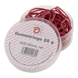 Wihedü Gummiringe - Ø50 mm, Dose mit 25g, rot