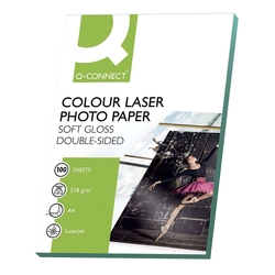 Q-Connect Colour Laser Fotopapier - A4, 210 g/qm, weiß, 100 Blatt