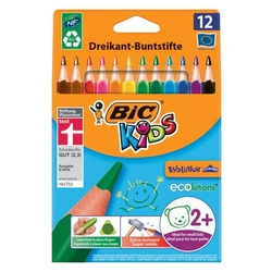 BiC® Buntstiftetui Kids Ecolutions Triangle - 12-farbig sortiert