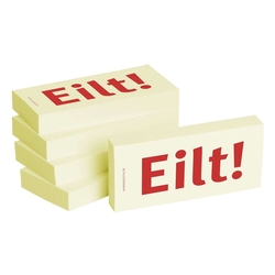 Bedruckte Haftnotizen - Text: Eilt!