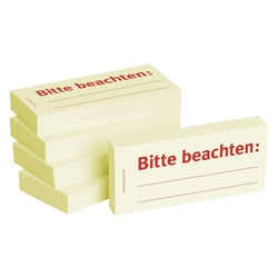 Haftnotizen "Bitte beachten" - 75 x 35 mm, 5x 100 Blatt