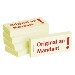 Haftnotizen "Original an Mandant" - 75 x 35 mm, 5x 100 Blatt