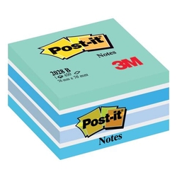 Post-it® Haftnotiz-Würfel - 76 x 76 mm, pastellblau