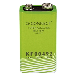 Q-Connect Super Alkaline Batterien - E-Block, 9,0 V